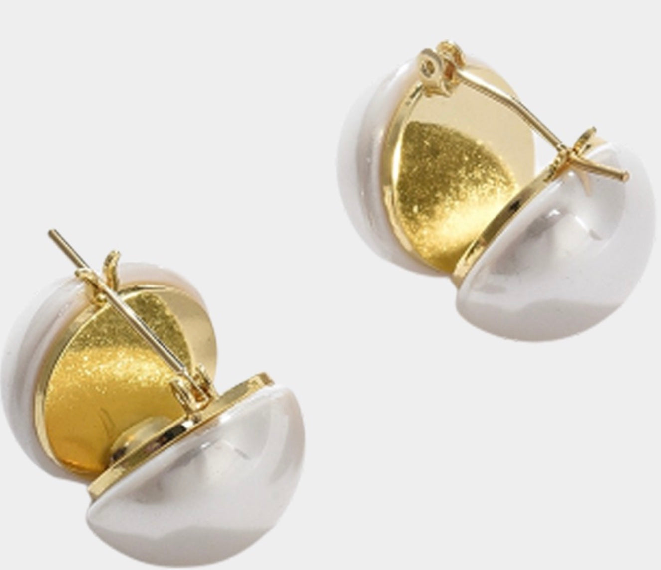 Gold-Colour Contemporary Studs Earrings