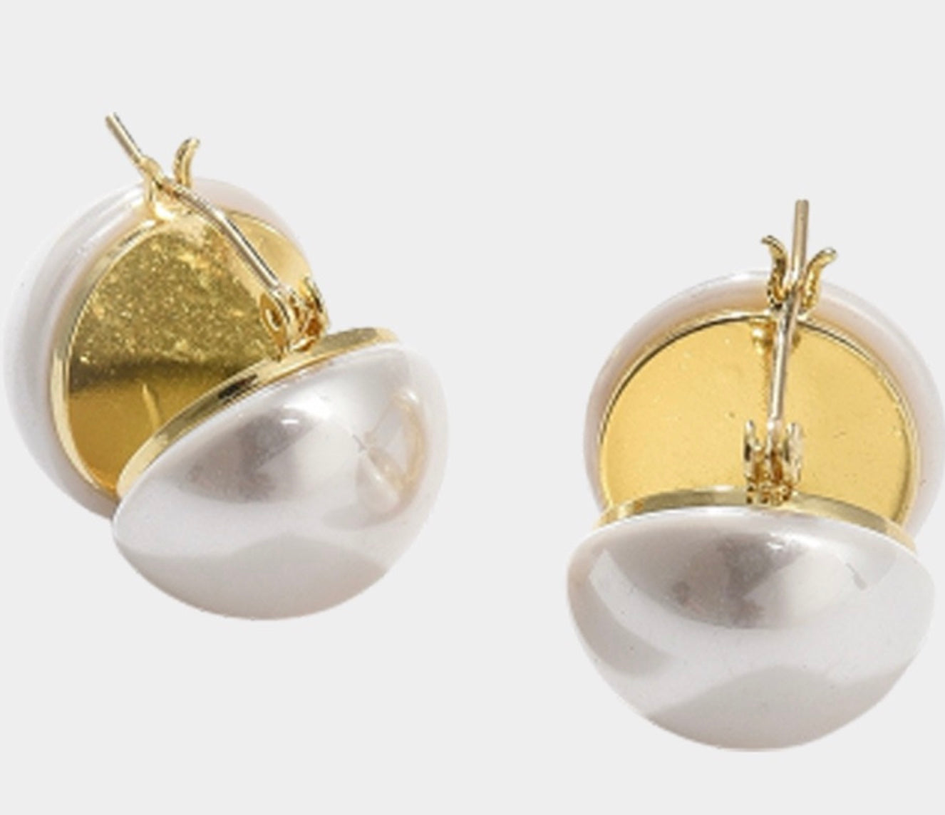 Gold-Colour Contemporary Studs Earrings